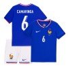 Conjunto (Camiseta+Pantalón Corto) Francia Camavinga 6 Primera Equipación Euro 2024 - Niño